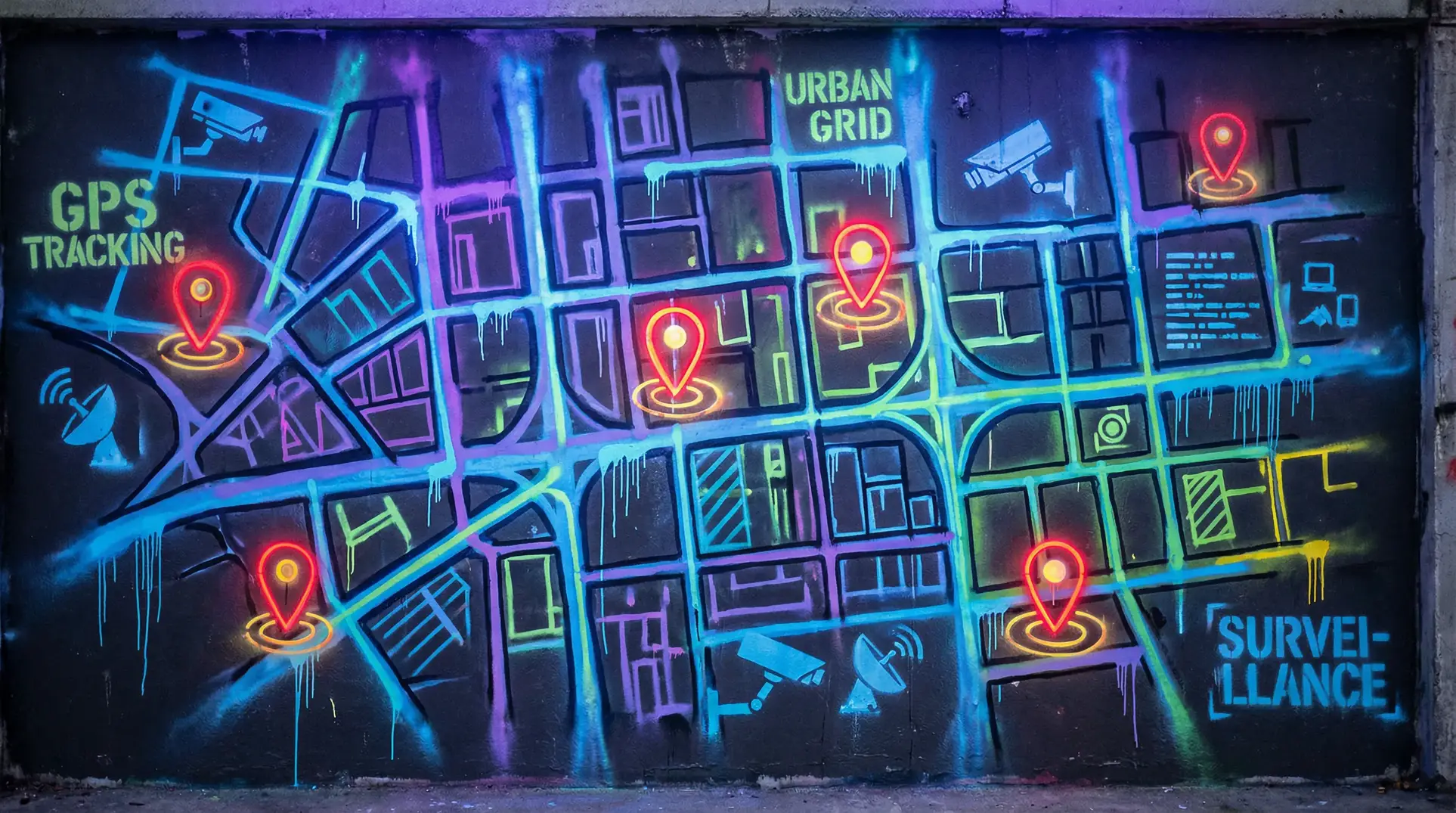 万里归途在线 狗仔追踪地图 - 城市涂鸦风格